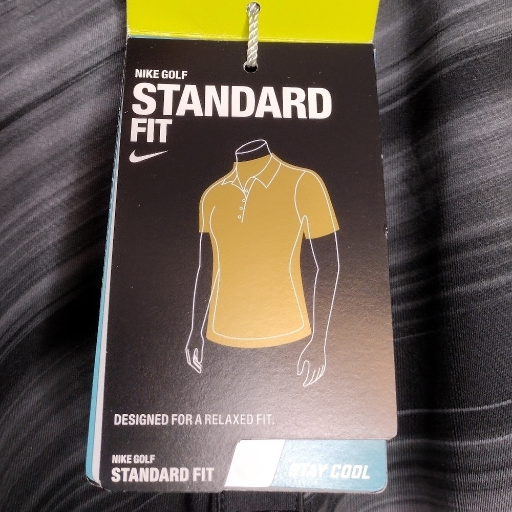 NWT Nike Gold Tour Performance Standard Fit Dri-Fit Shirt - Picture 9 of 14